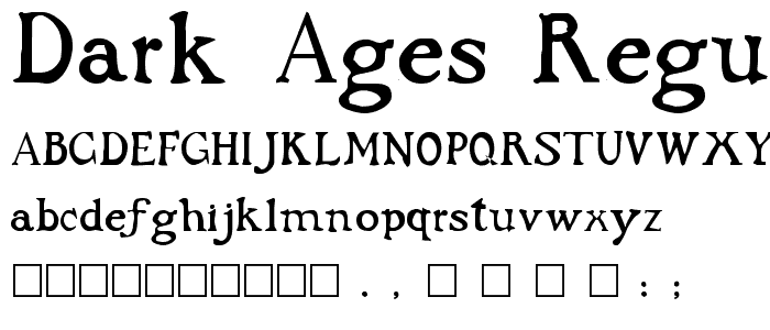 Dark Ages Regular font